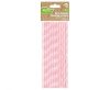 Colour Light Pink Polka Dots Pink Paper Straw Set of 24