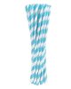 Colour Light Blue Stripes Blue Paper Straw 24 pcs