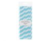 Colour Light Blue Stripes Blue Paper Straw 24 pcs