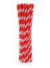 Colour Red Polka Dots Red Paper Straw Pack of 24