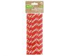 Colour Red Polka Dots Red Paper Straw Pack of 24