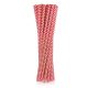 Colour Red Chevron Red paper straw set of 24