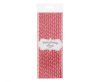 Colour Red Chevron Red paper straw set of 24