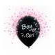 Boy or Girl Pink Pink Confetti Filled Balloon, 4 pcs 12 inch (30 cm)