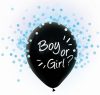 Party Boy or Girl, Balloon filled with blue confetti, 4 pcs 12 inch (30 cm)