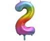 Number Rainbow Rainbow Number 2 Foil Balloon 85 cm