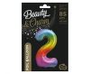 Number Rainbow Rainbow Number 2 Foil Balloon 85 cm