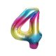 Number Rainbow Rainbow number 4 foil balloon 85 cm