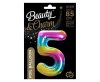 Number Rainbow Rainbow Number 5 Foil Balloon 85 cm