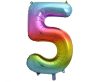 Number Rainbow Rainbow Number 5 Foil Balloon 85 cm