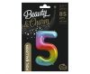 Number Rainbow Rainbow Number 5 Foil Balloon 85 cm