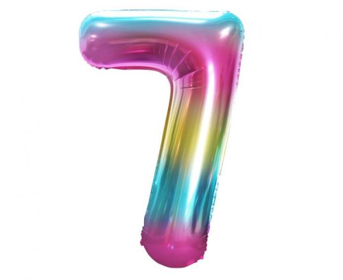 Number Rainbow Rainbow number 7 foil balloon 85 cm