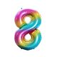 Number Rainbow Rainbow Number 8 Foil Balloon 85 cm