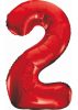 Number Red Red Number 2 Foil Balloon 85 cm