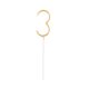 Number Gold Gold Number 3 Sparkler 17 cm