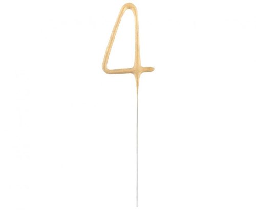 Number Gold Gold Number 4 Sparkler 17 cm