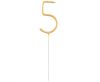 Number Gold Gold Number 5 Sparkler 17 cm