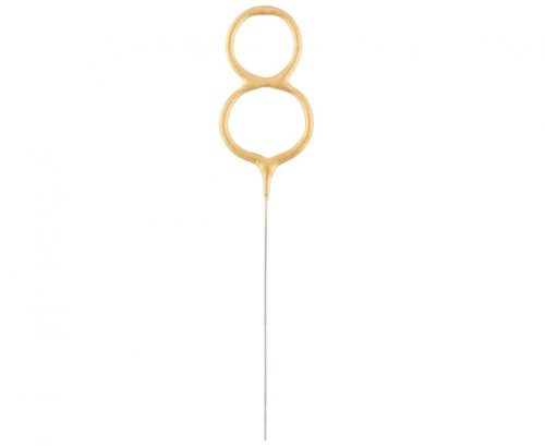 Number Gold Gold Number 8 Sparkler 17 cm