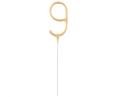 Number Gold Gold Number 9 Sparkler 17 cm