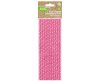 Colour Pink Dots Pink Paper Straw 12 pcs