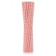 Colour Light Pink Dots Pink Paper Straw Set of 12