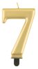 Number Metallic Gold number 7 candle, cake candle