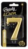 Number Metallic Gold number 7 candle, cake candle