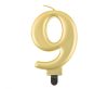 Number Metallic Gold number 9 birthday candle