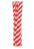 Colour Red Stripes Red Flexible Paper Straw Pack of 12