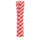 Colour Red Stripes Red Flexible Paper Straw Pack of 12