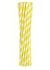 Colour Yellow Stripes Yellow Flexible Paper Straws 12 pcs