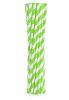 Colour Green Stripes Green Flexible Paper Straw 12 pcs