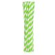 Colour Green Stripes Green Flexible Paper Straw 12 pcs