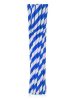 Colour Blue Stripes Blue flexible paper straw 12 pcs