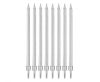 Colour Silver Silver Birthday Candle Set, 8 pcs