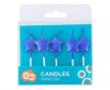 Star Metallic Blue Star, Blue cake candle, candle set 5 pcs