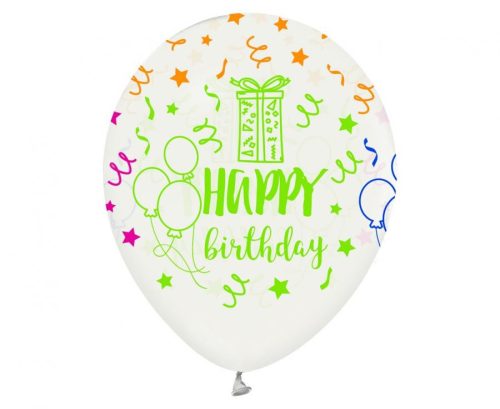 Happy Birthday Happy Birthday Colorful Balloon, 5 pcs 12 inch (30cm)