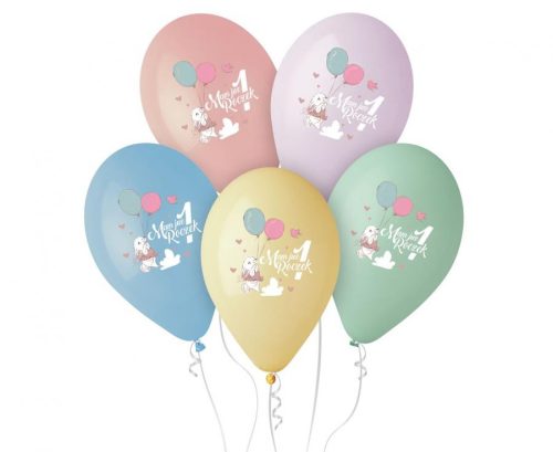 Happy Birthday Mam juz roczek First Birthday Balloon, 5 pcs 13 inch (33cm)