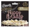 Happy Birthday Rose Gold Happy Birthday cake decoration