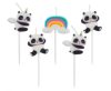 Animals Cute Panda cake candle, candle set 5 pcs