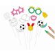 Football Fun colorable photo props 10-piece set