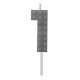 Blocks Grey Blocks Building Block Number 1 Grey Cake Candle, Number Candle