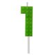 Blocks Green Blocks Building Block Number 1 Green Birthday Candle, numeral candle