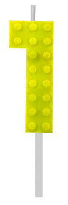 Blocks Yellow Blocks Building Block Number 1 Yellow Birthday Candle