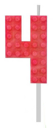 Blocks Red Blocks Building block number 4 Red cake candle