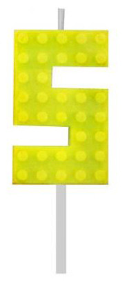 Blocks Yellow Blocks Building Block Number 5 Yellow Candle, Number Candle