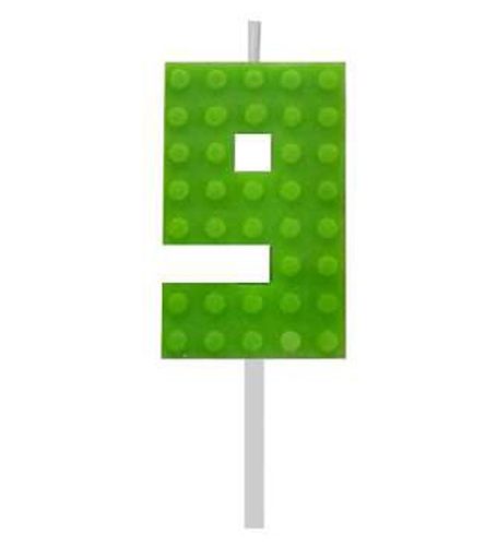 Blocks Green Blocks Building Block Green Cake Candle Number 9