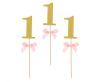 Happy Birthday Pink 1st Birthday Decorative Stick 10 pcs