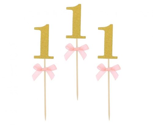 Happy Birthday Pink 1st Birthday Decorative Stick 10 pcs