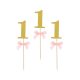 Happy Birthday Pink 1st Birthday Decorative Stick 10 pcs